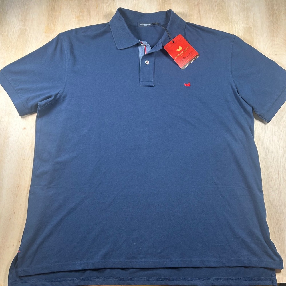 Southern Marsh Stonewall Polo Shirt Mens 3XL Navy Blue Short Sleeve Stretch Logo